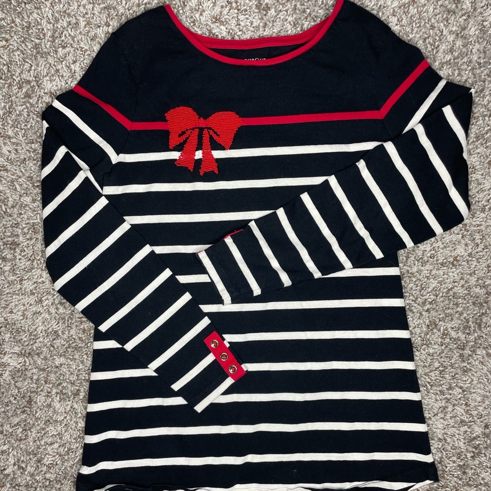 🛑SOLD🛑 Black, White, Red Long sleeve shirt